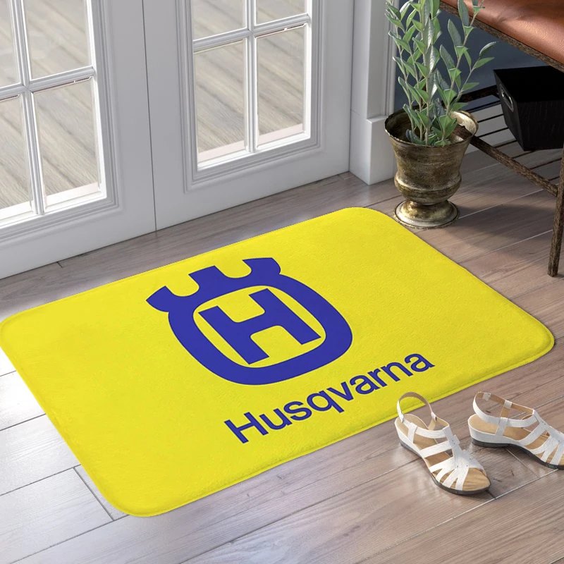 Porch Foot Mat Non-slip D-Husqvarnas Kitchen Entryway Hallway Bedroom Rug Entrance Door Doormat Custom Carpet Entrance of House