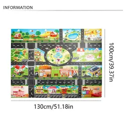 Baby Climbing Playing Mat City Traffic Road Map Kids Toy City Car Parking Lot Roadmap Traffic Signs Play Game Mat Carpet