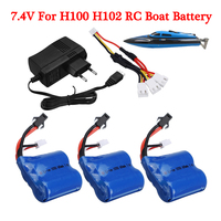 Original 7.4v 600mAh Li-ion battery + Charger for H100 H102 2S 18350 7.4v Battery for JJRC S1 S2 S3 S4 S5 High Speed RC boat