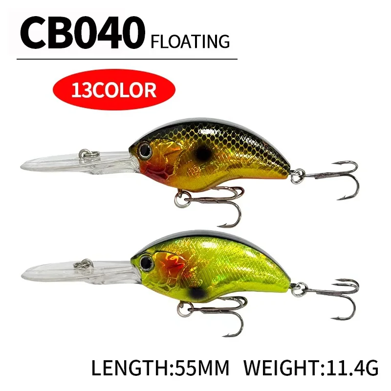55MM 11.4G Crankbait Fishing Lures Floating Pesca Jerkbait Pike Isca Artificial Bait Sea Bass Pike Swimbait Fishing Accessories - view 2