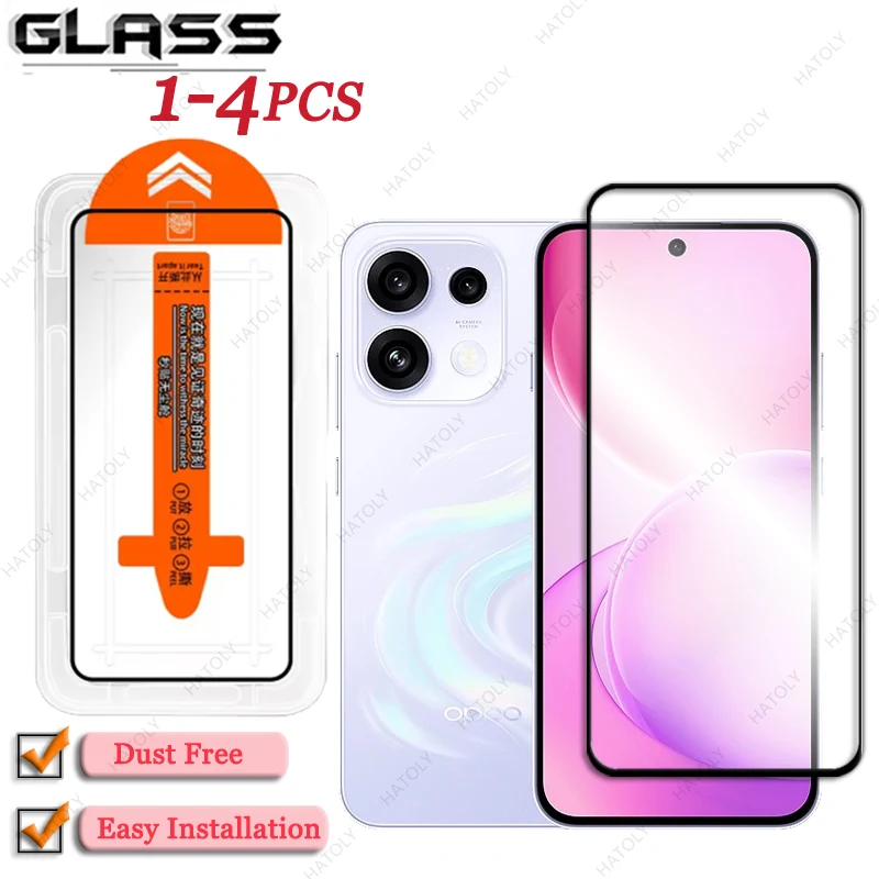 For Oppo Reno16 F Glass Free Dust Screen Protector For Reno16 FS 5G Easy Installation Black Edge Protective Film For Reno16c 5G