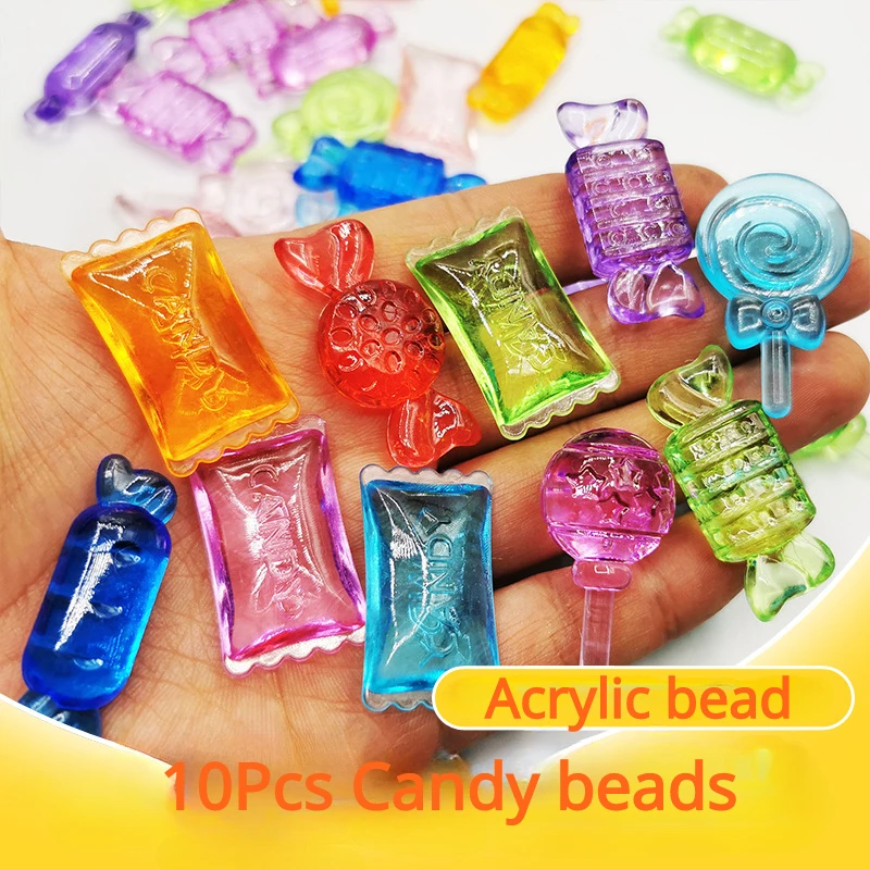 Camal 10pcs Acrylic 35/40mm Colorful Candy Beads Cute Toy  Kids Birthday Party Favors Guest Gift School Prizes Goodie Bag Filler