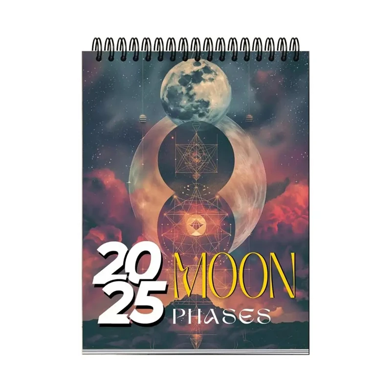 NEW-Moon Phase Calendar 2025 12 Month Moon Phases Wall Calendar Monthly Planner & Daily Organizer 2025 Wall Calendar