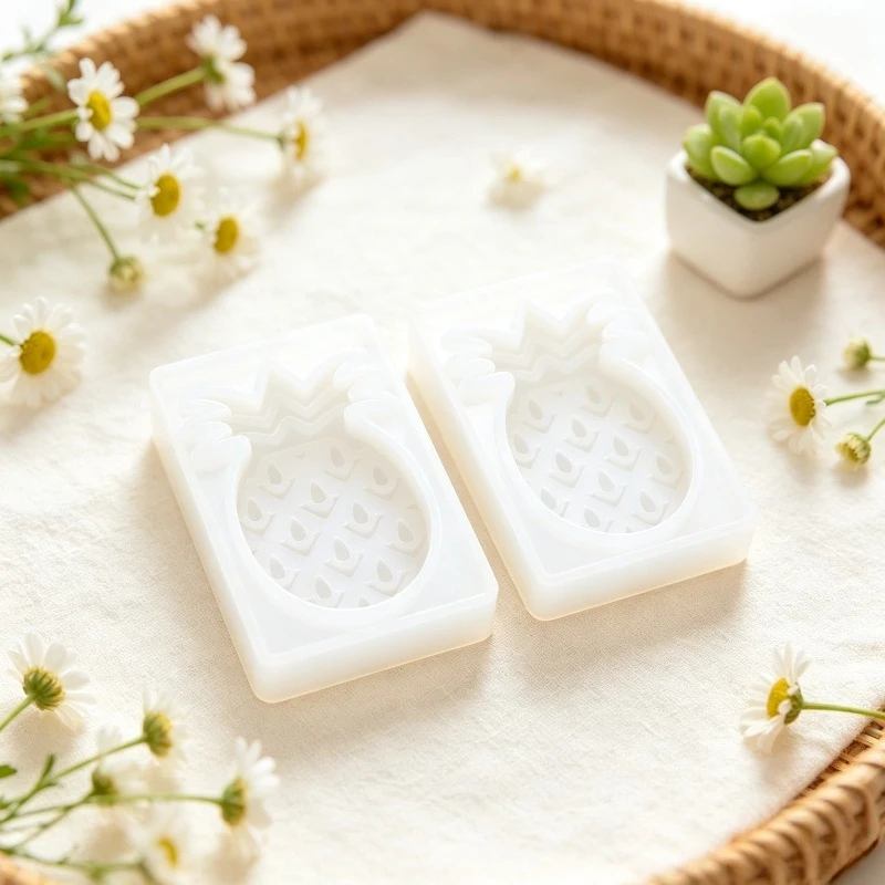 Resin silicone mold, pineapple-shaped silicone mold, thin-walled cavity with tropical fruit outline, DIY casting mold