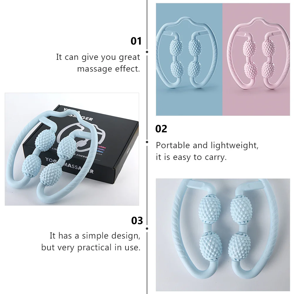 

Массажер для ног, йога, четырехколесный ABS Tpe, расслабление мышц, портативный легкий фитнес-инструмент, четырехколесный массажер для ног