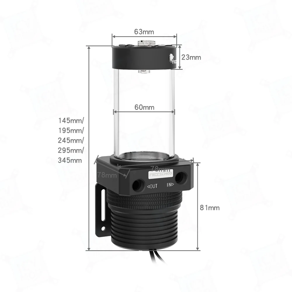 Imagem -02 - Zemod-full Metal Bomba Caixa 1100l h Suspensão Magnética Bomba Tanque de Água Combo Integrado Pwm Controle Inteligente Pub-jtd5