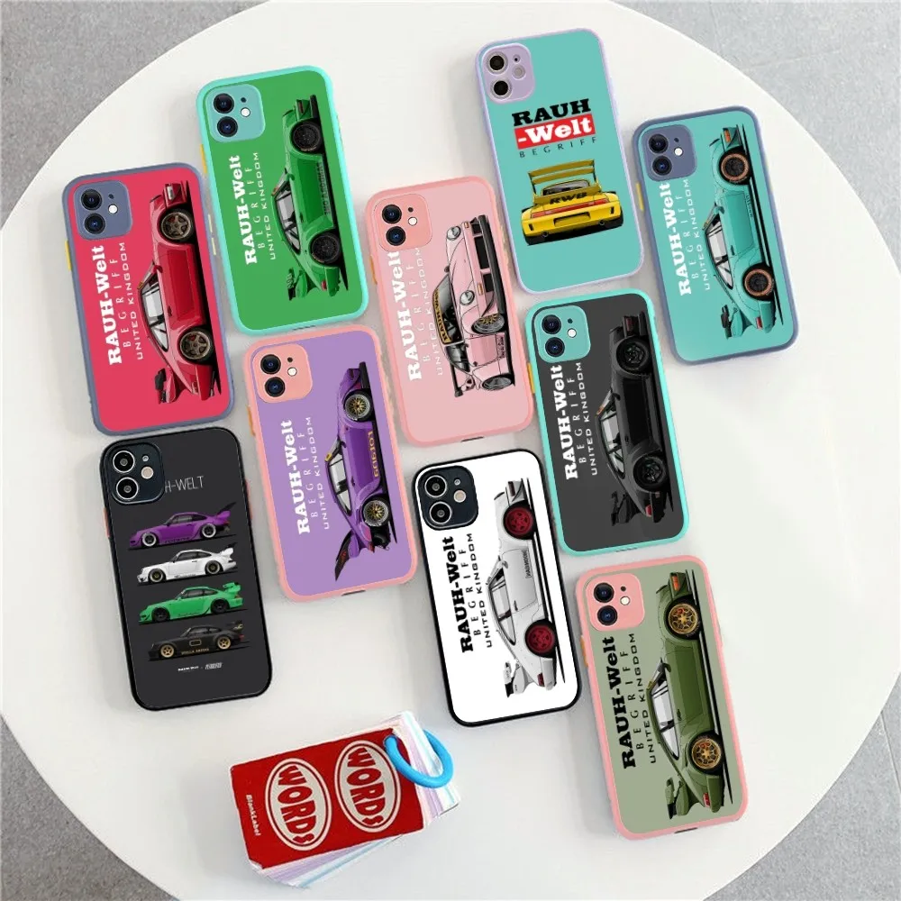 Japan sports car jdm RWB 911 964 933 Painted  For iPhone 14 X XR XS 7 8 Plus 11 12 13 pro MAX 13mini Matte Shockproof Case