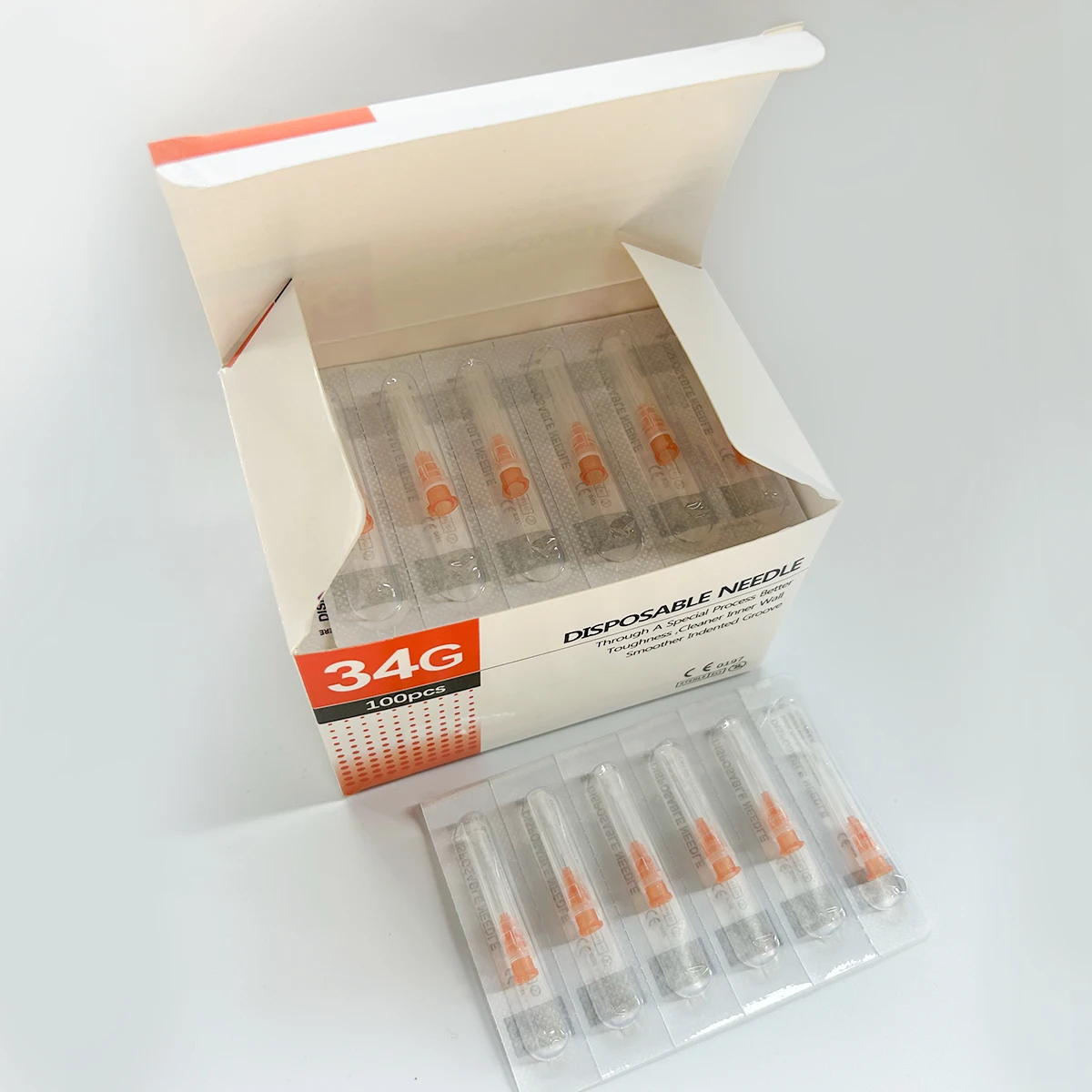 Disposable Needle Sterile Painless Needle 34G 4mm 6mm 8mm 13mm 100pcs/box