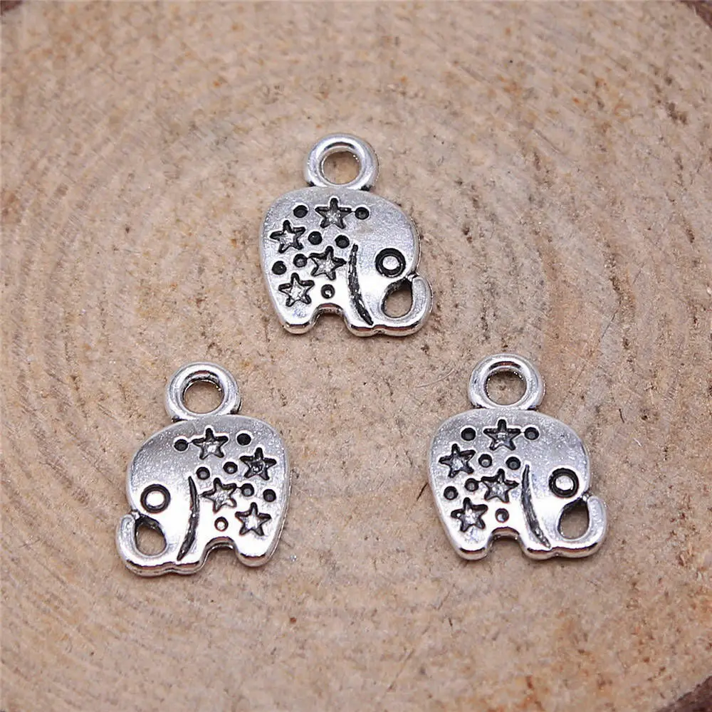 Diy Accessories Small Elephant Charms Accessories For Jewelry 12x9mm 20pcs