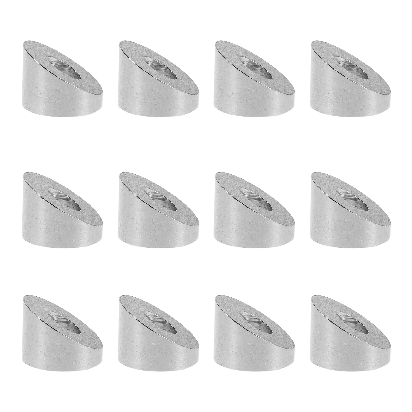 12Pcs Stainless Steel Cable Railing Angled Washer Beveled 30 Degree Marine Hardware for Stair Deck Balcony Handrail Safety