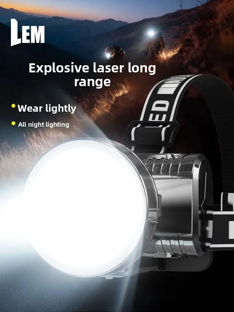 

2025 New Super Bright Rechargeable Headlamp - Long-Lasting Mining Headlight for Night Fishing