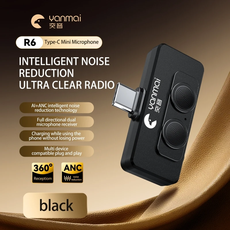 

Беспроводной микрофон AI с шумоподавлением, двойной микрофон Plug and Play для прямой трансляции интервью, записи видеоблогов, коротких видео