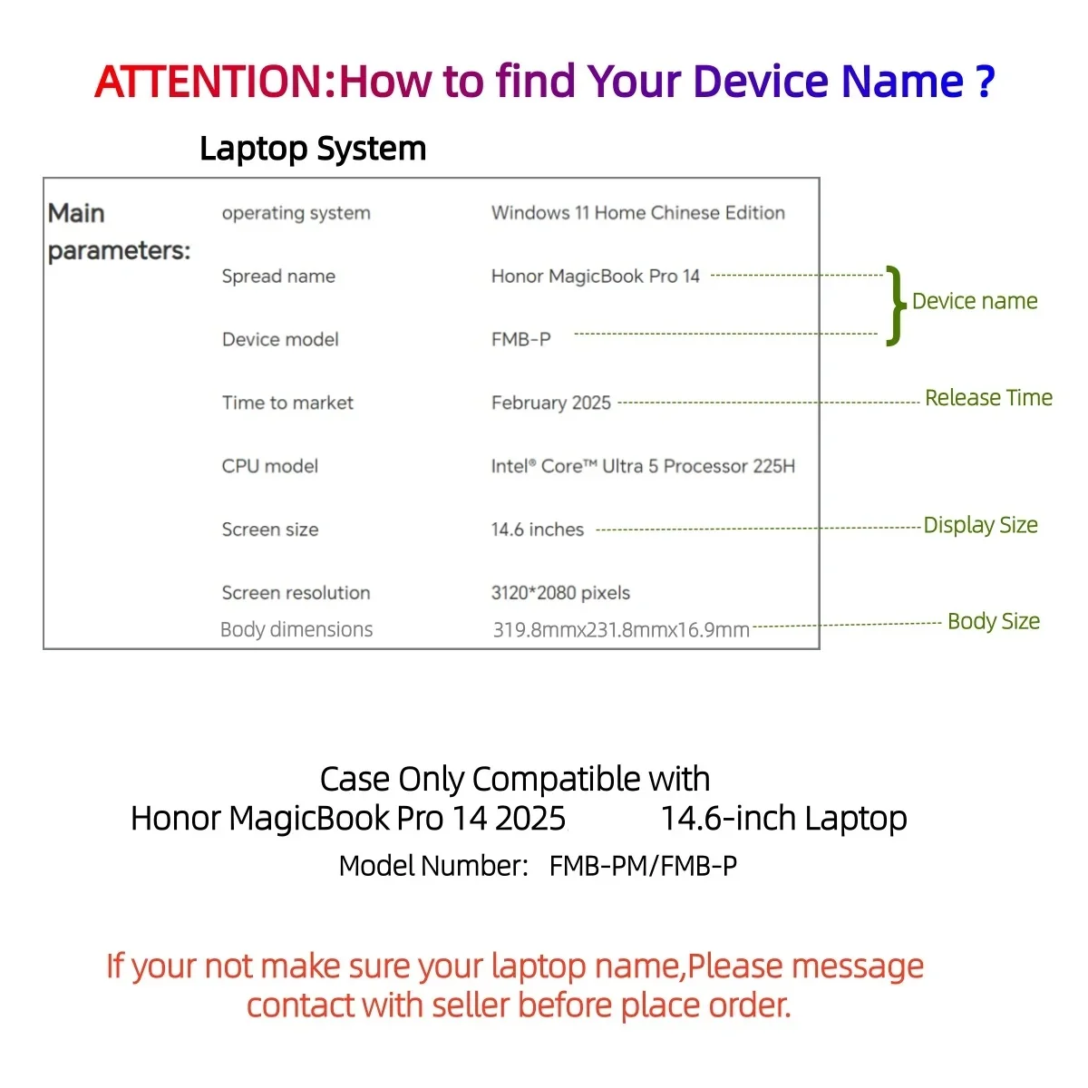 Matte Hard Laptop Cover for HONOR MagicBook Pro 14 2025, 14.6