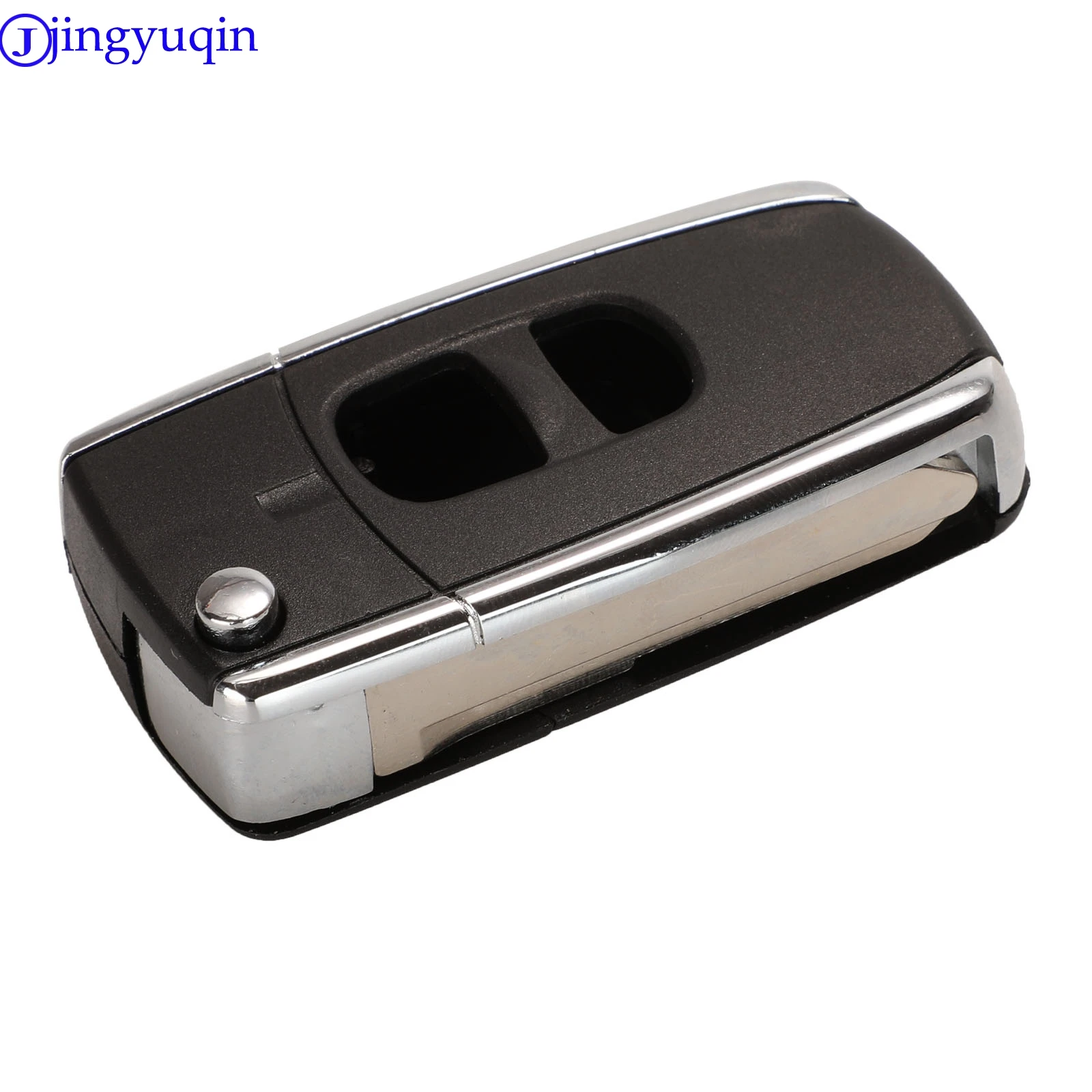 Jingyuqin modificado 2 botones cubierta de carcasa de llave de coche para Mazda 2 3 6 323 626 funda de llave fluida plegable