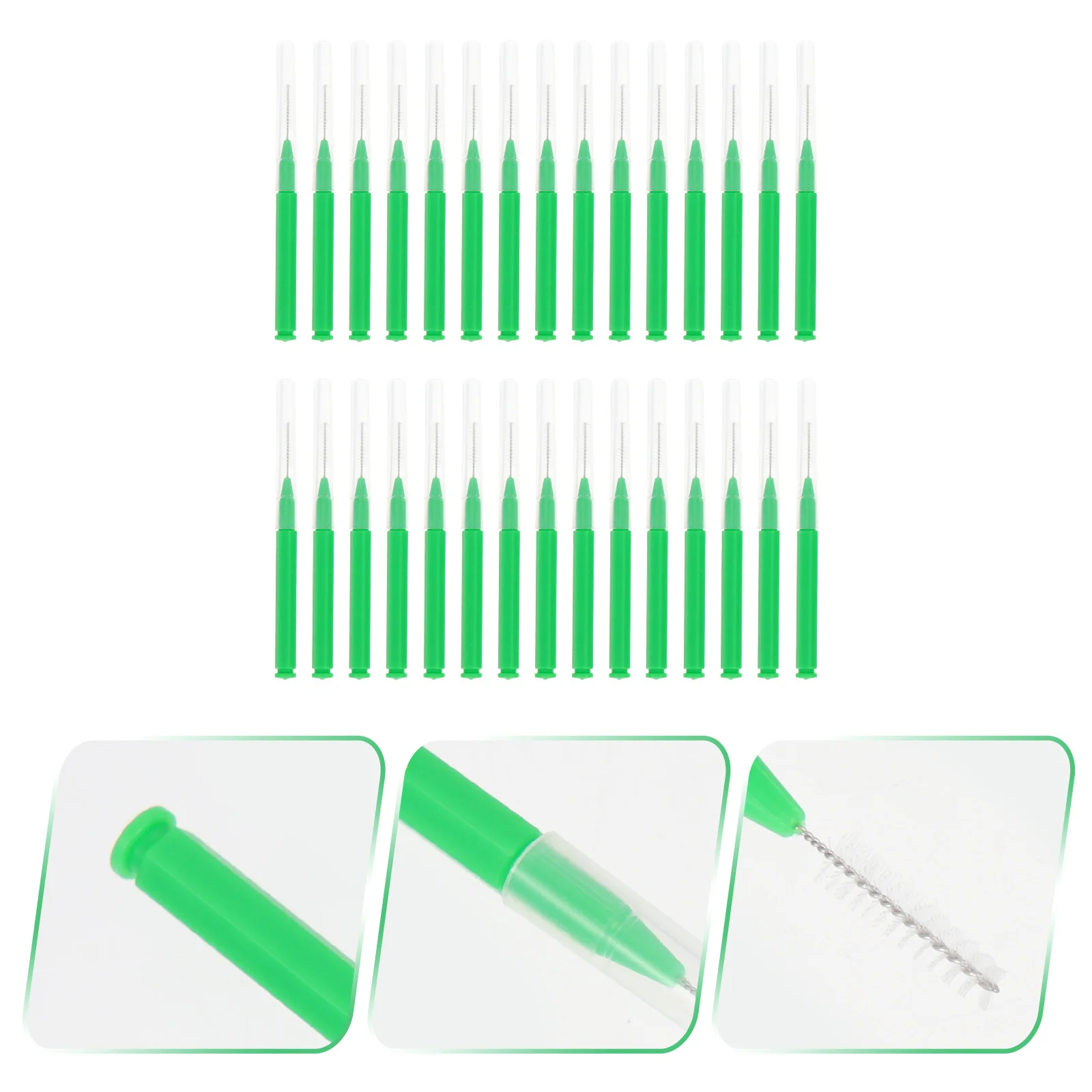 

30Pcs Orthodontic Interdental Brush Effective Teeth Cleaner for Dental Tooth Floss Oral Care Brush