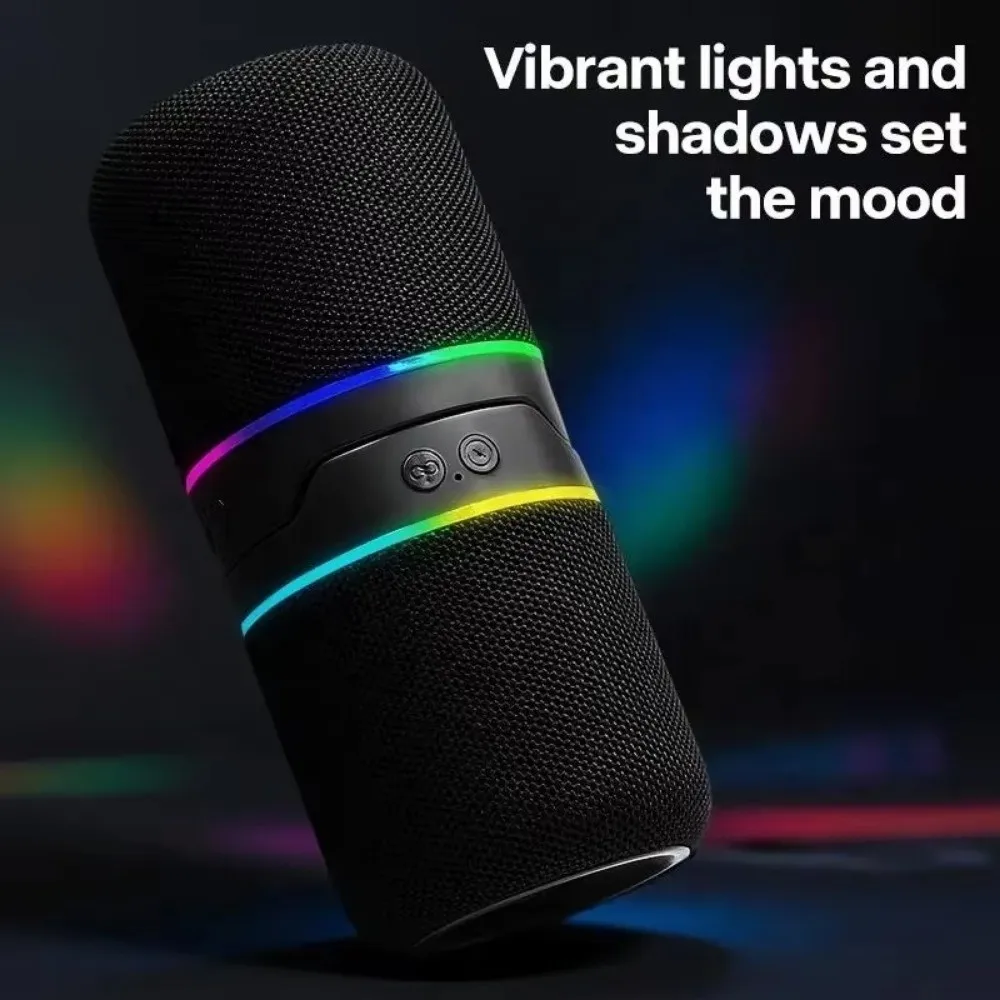2-in-1 Magnetic Split Bluetooth Speaker Split&Combine Design HiFi Stereo Sound Modular Bluetooth Speaker RGB Colorful Lights