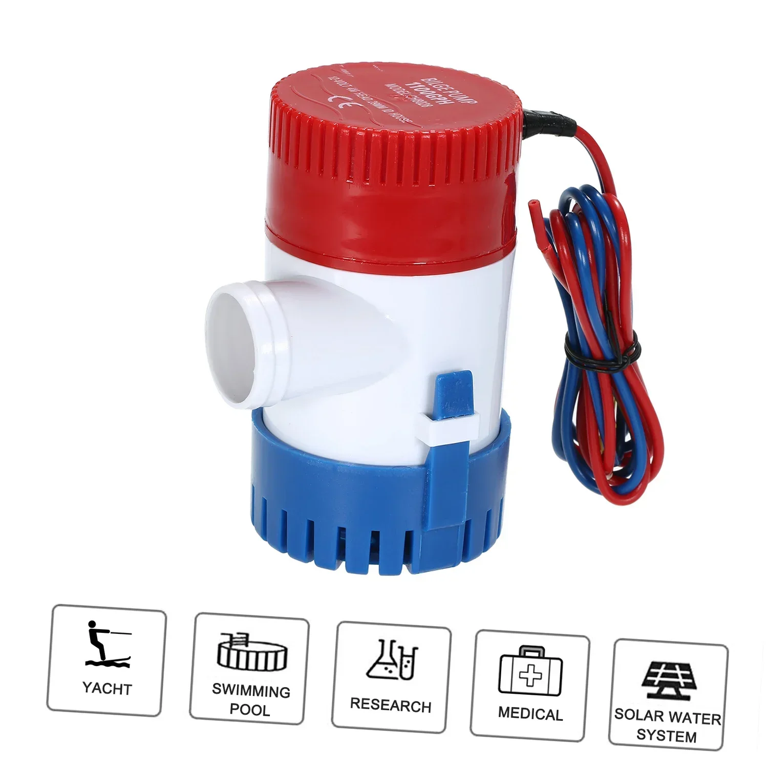 

12V Electric Charging Charger Pump 1100GPH Marine Bilge Pump Submersible Boat Water Pump