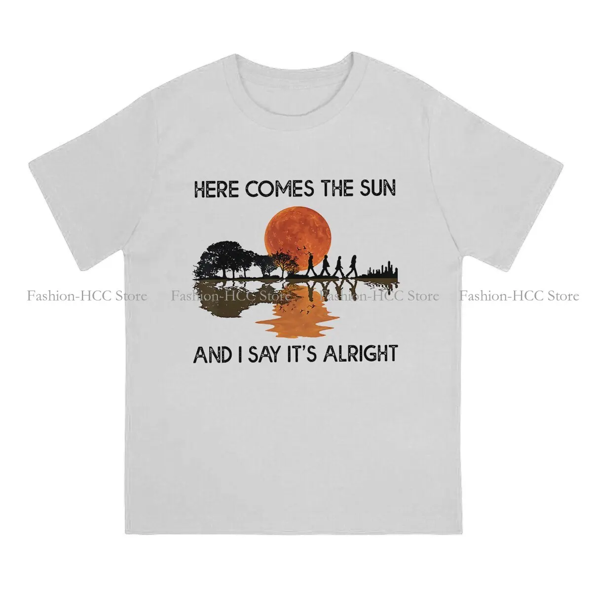 The Beatle Band Polyester TShirts The Sun And I Say Its Alright Guitar Distinctive Homme T Shirt New Trend Tops