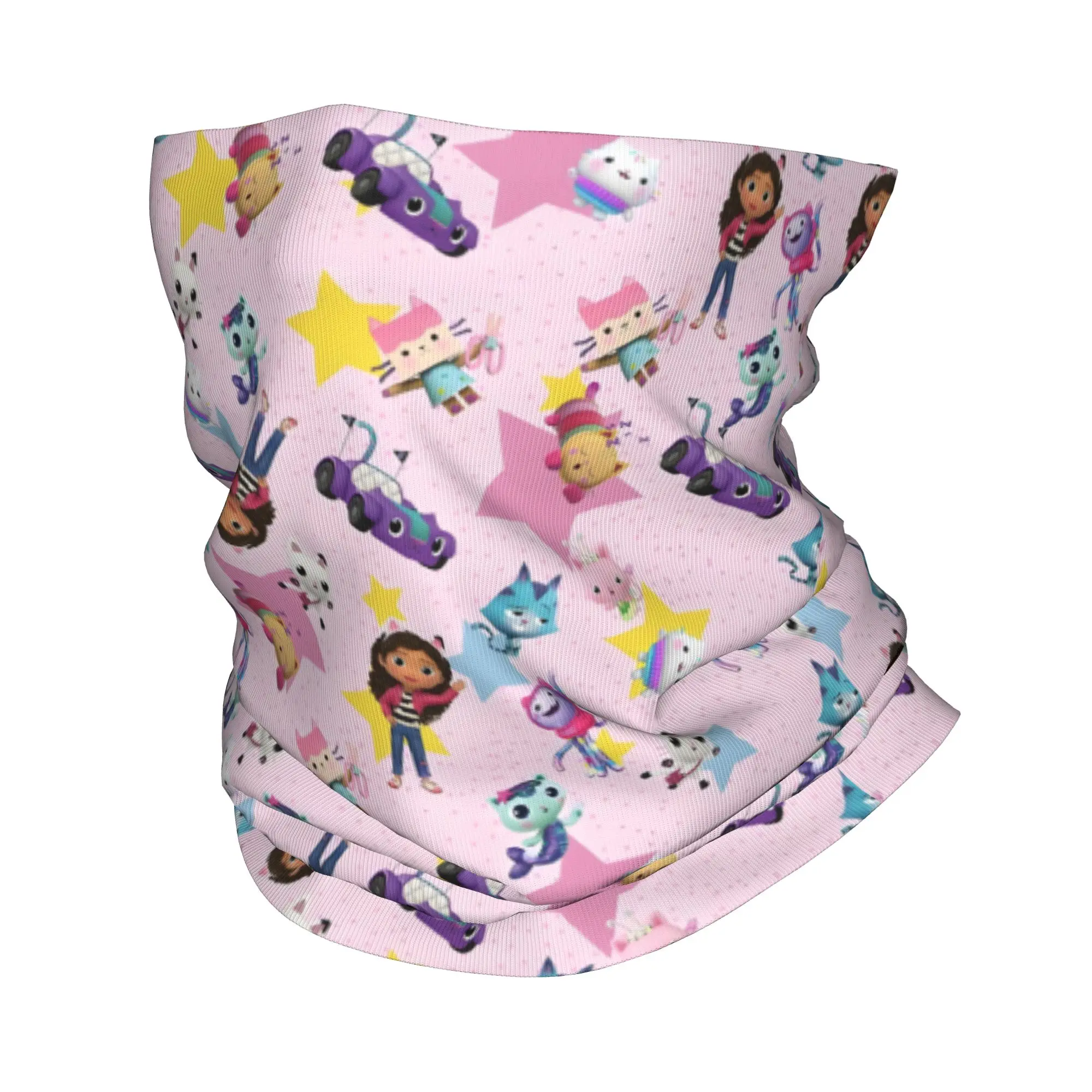 مخصص Gabbys دمية باندانا الرقبة الجراب للمشي الدراجات الرجال النساء التفاف وشاح الكرتون غابي الاطفال رائعتين بالاكلافا دفئا #1