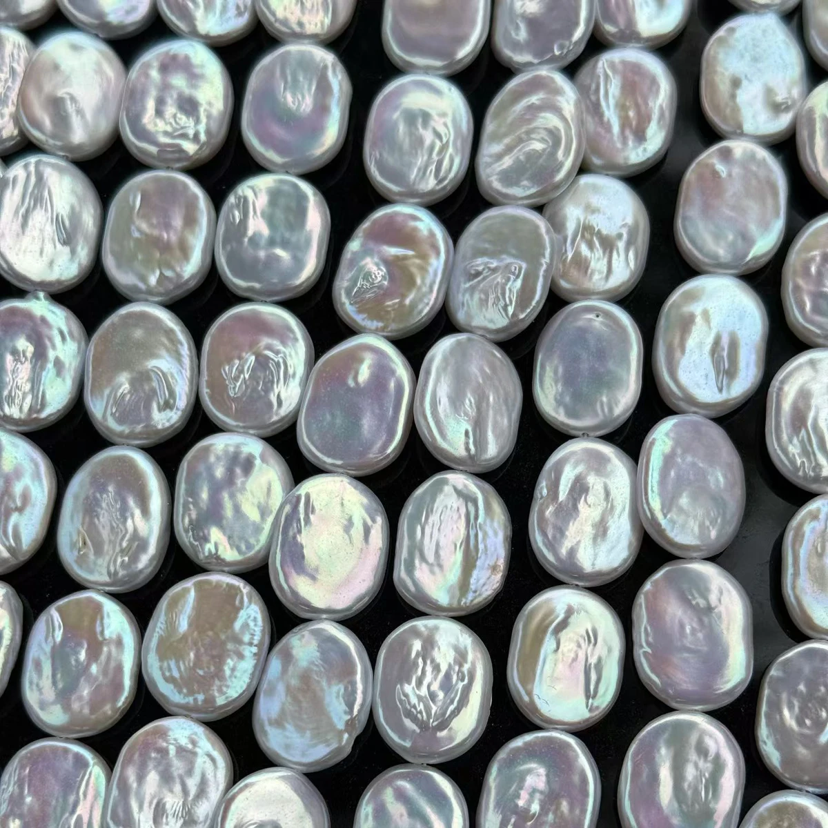 Natural Freshwater Flat Blank White Baroque Oval Pearl Bead for DIY Jewelry Making - Create Unique Necklace Earring Bracelet