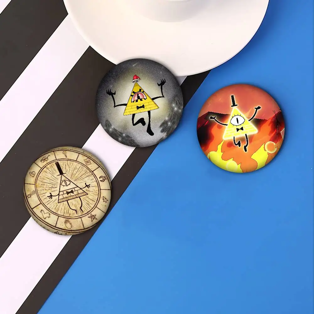 الجاذبية يقع بيل تشفير لينة زر دبوس مشرق مطبوعة أيقونة هدية للأصدقاء شارة طوق بروش التلبيب دبوس معدني