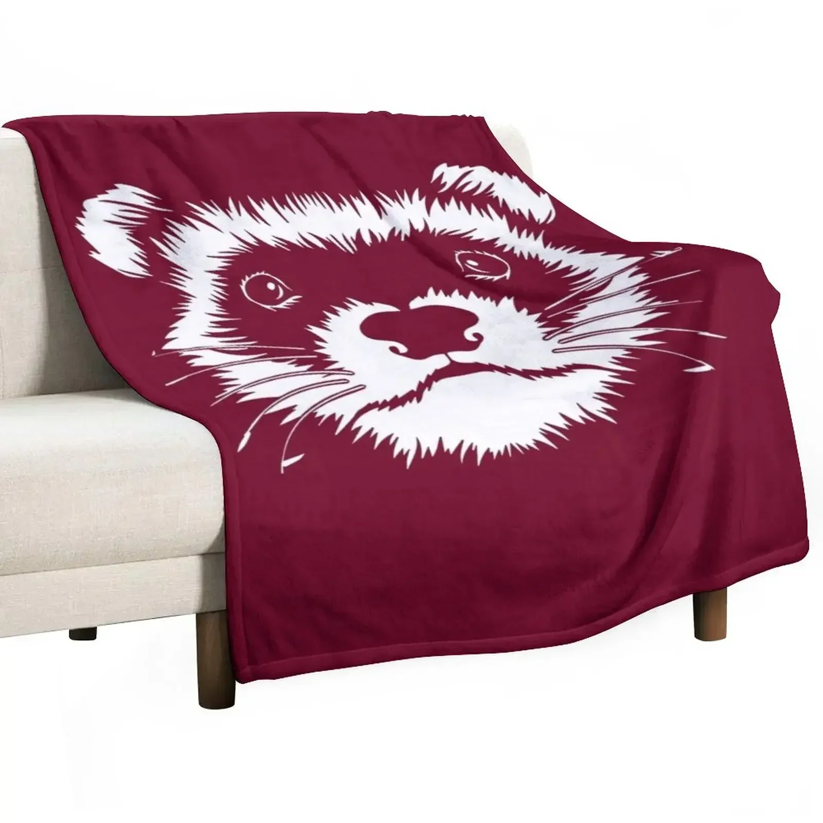 

Ferret Face Graphic Illustration for Mom - Funny Ferret Lovers Gift Throw Blanket Softs Single Blankets