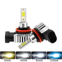 2PCS Car LED Headlight Bulbs 60W 12000LM H11 LED 9006 HB4 9005 HB3 H3 H7 LED H4 H1 Mini Headlight Kit Bulb Fog Car Light