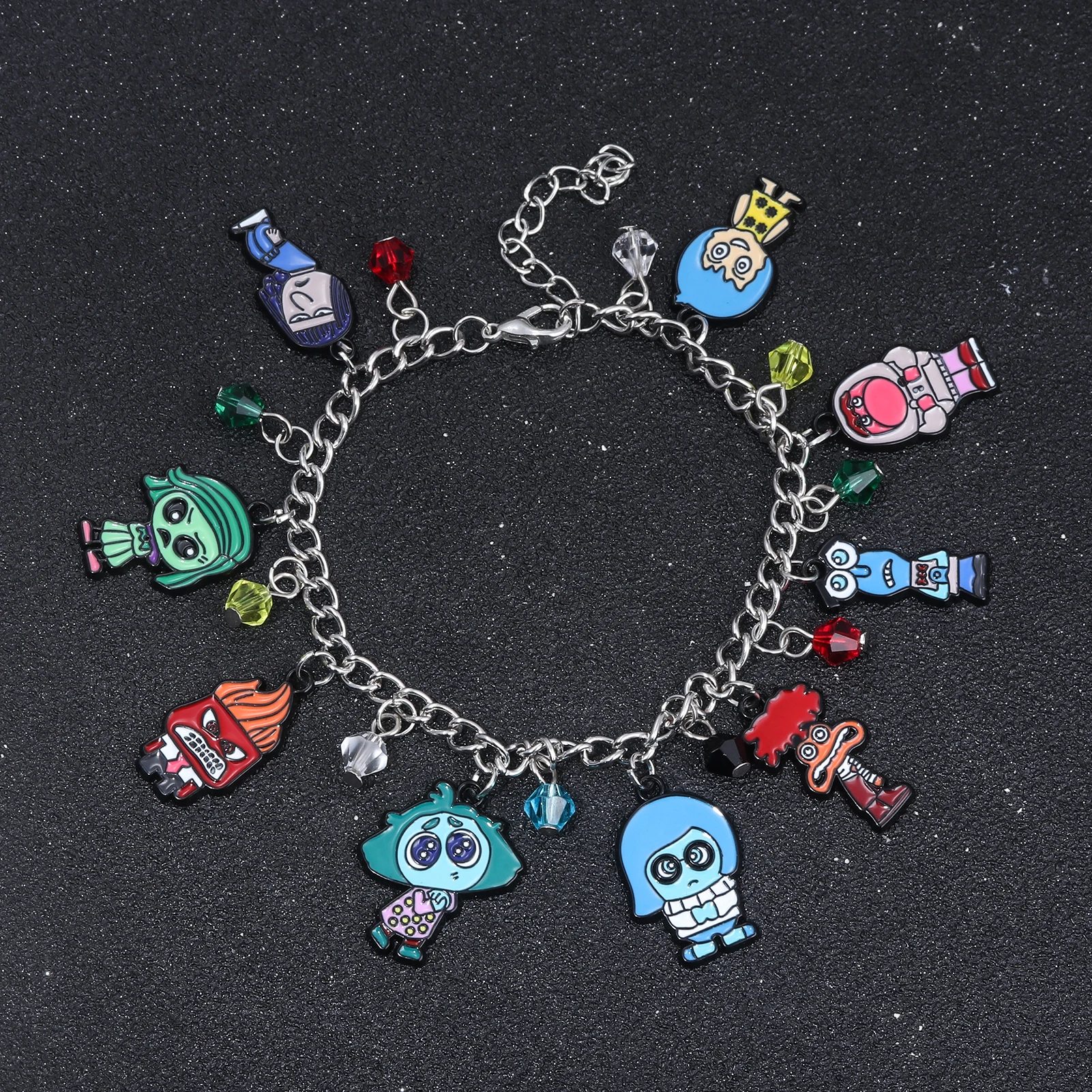 Anime Cartoon Inside Enamel Bracelet Pendant Intensa Five Emotions Joy Anger Sadness Happiness Mente Bracelet Cosplay Props Gift