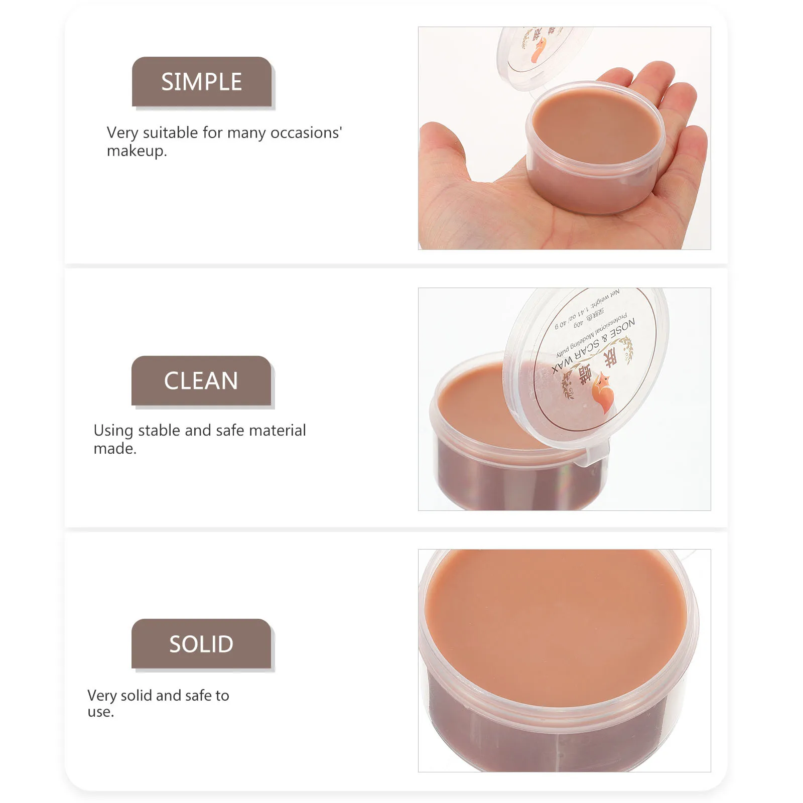 

Modeling Skin Wax for Lifelike Fake Wounds and Scars, Professional Grade Special Effect Makeup Wax for Halloween Carnival