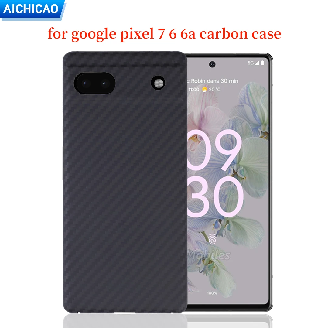 ACC-Carbon Carbon Case for Google Pixel 7 6 6A, Ultra-thin Aramid Fiber, Drop-Proof, Business, Niche Phone, Pixel 7 6Pro