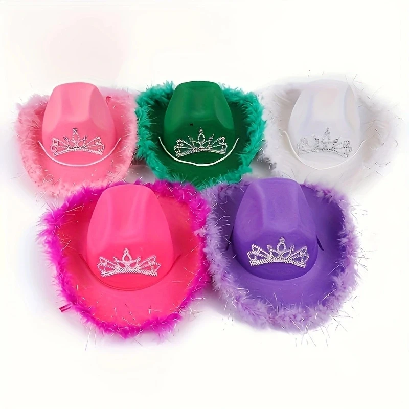 Y2K Pink Wool Princess Crown Knight Hat Outdoor Sun Protection Hat suitable for outdoor sports shade daily commuting