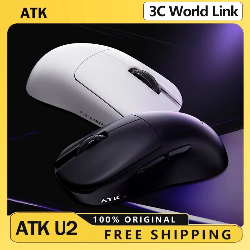 ATK BlazingSky U2 ماوس لاسلكي ثلاثة أوضاع PAW 3950 Ultra Double 8k 44g ماوس ألعاب رياضي إلكتروني خفيف الوزن ملحقات كمبيوتر مخصصة