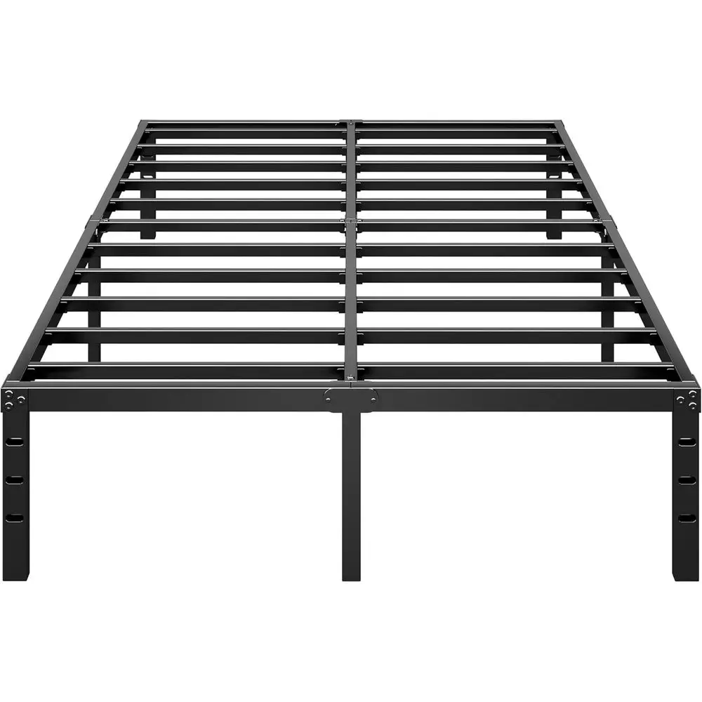 

Металлическая кровать для плитка, высота 14 дюймов, без коробчатой пружины, кровать размера «queen-size» с прочными опорными рейками, легко собирается, черный