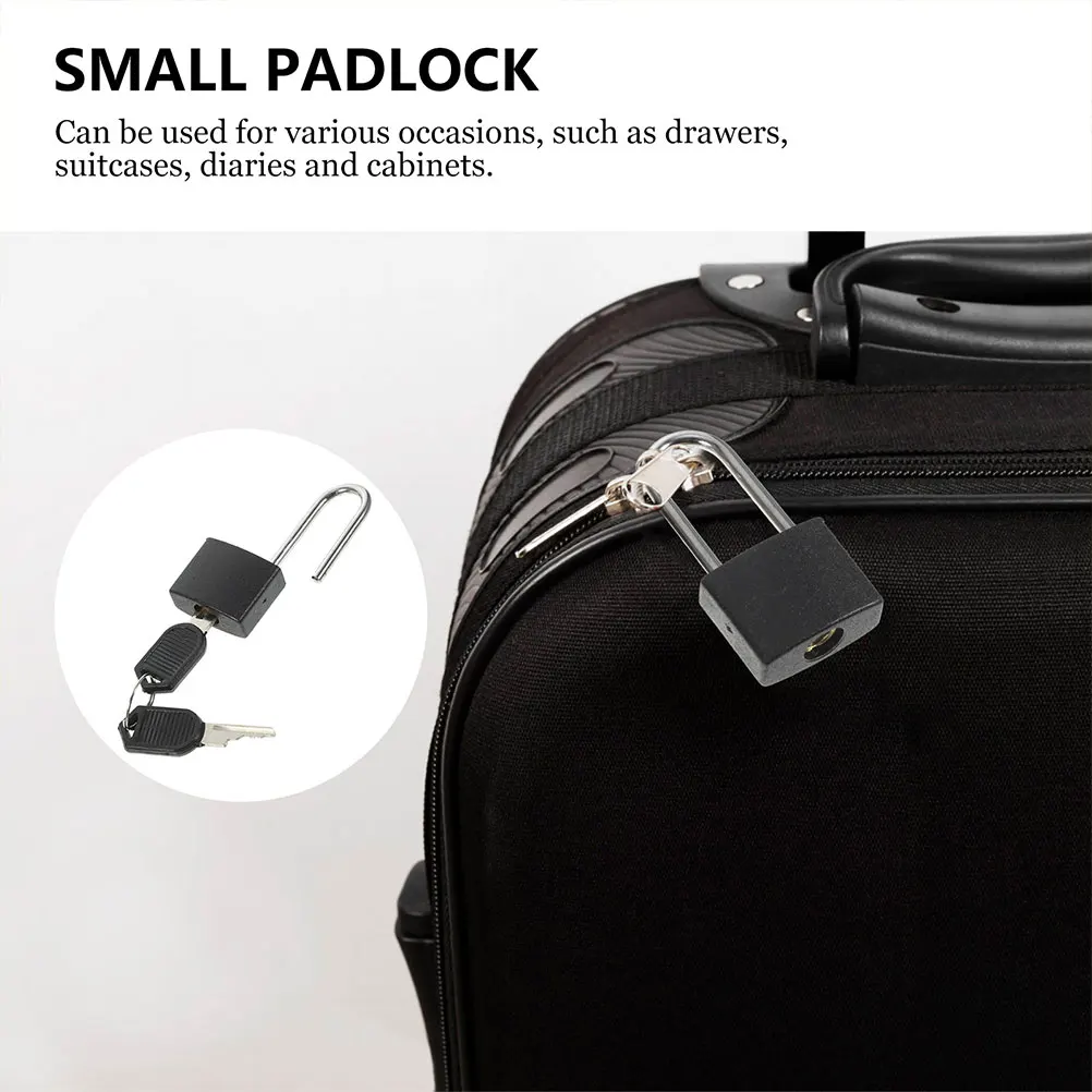 

6 Sets Padlock Small Locks Keys for Gym Locker Mini Locks With Keys Backpack Sturdy Padlock Storage Box Jewelry Display Tool