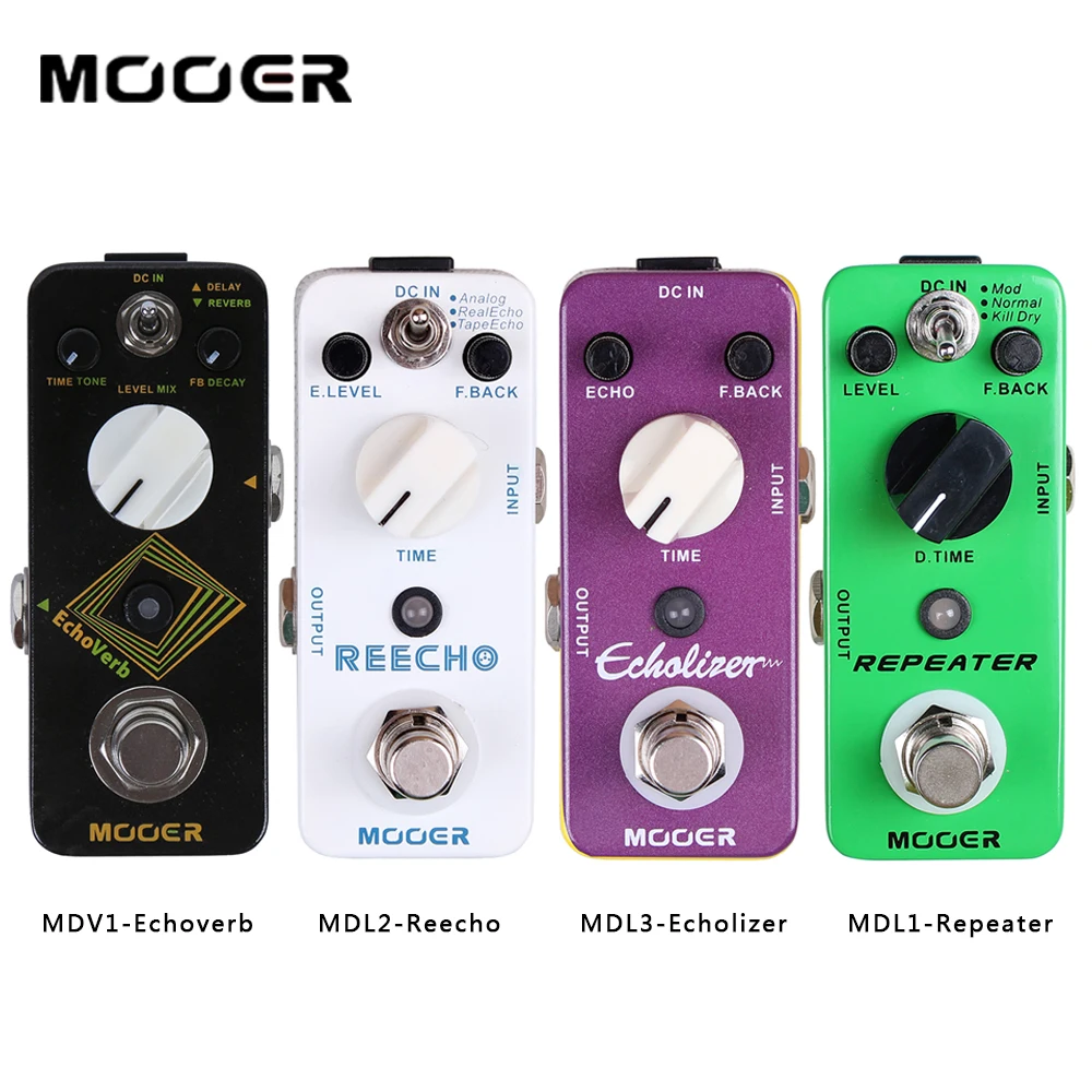 

MOOER Electric Guitar Effects Pedal Digital Delay & Reverb Pedal True Bypass Delay Effect Metal Shell Guitar Portable Parts