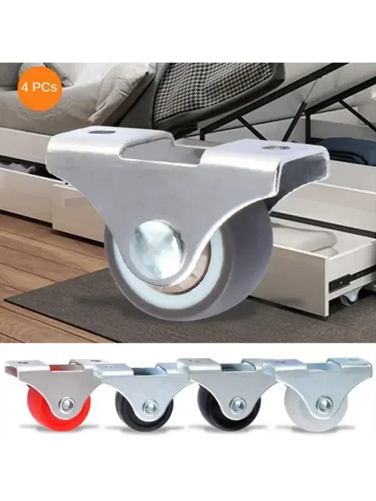 

4 Pcs/Lot 1 Inch Silent Directional Wheel With Screws Drawer Pulley Caster Cabinet Bookcase Furniture Universal Small Roller