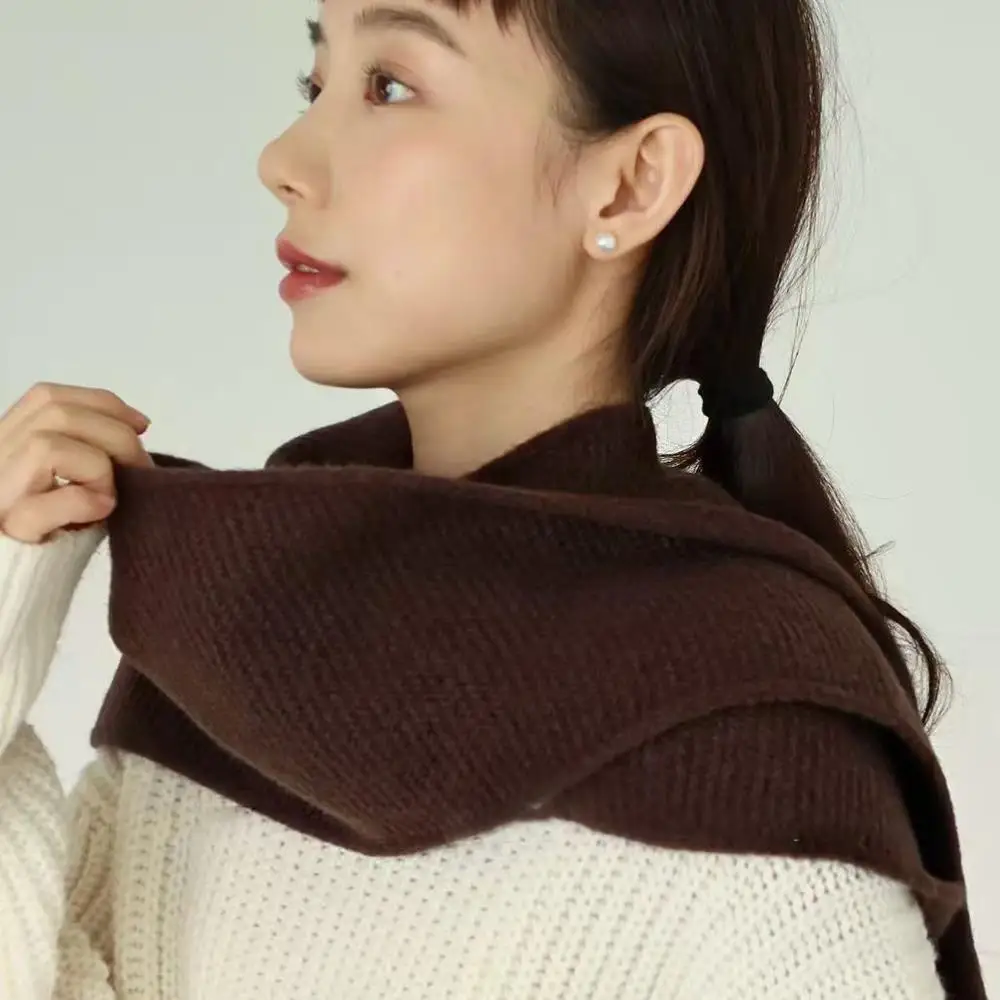 100% الصوف الكبير صوفي وشاح بيني القبعات الدافئة المعتاد هود بالاكلافا الشتاء قبعة يندبروف موضة النساء غطاء حماية الأذن