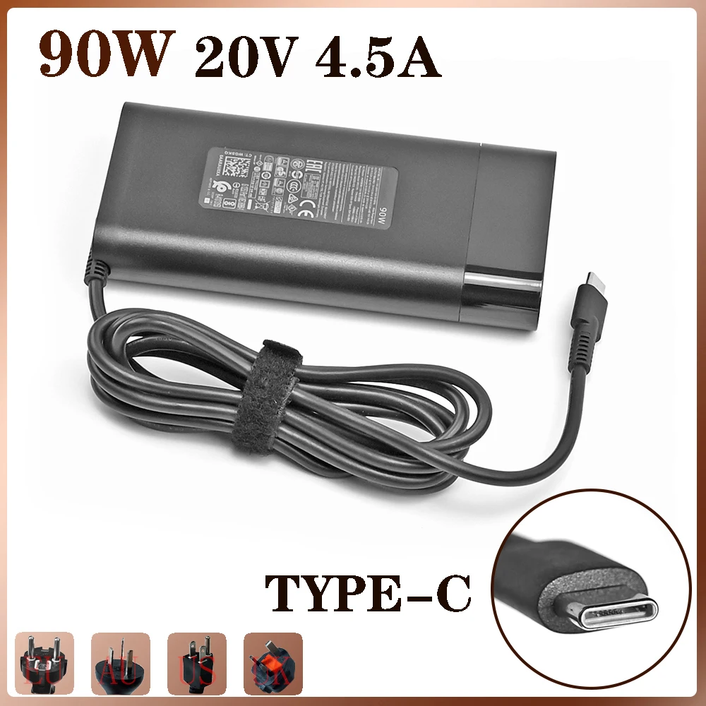 90W 20V 4.5A Laptop Adapter For HP TRAVEL DOCKING STATION HSA-Q001PR SPECTRE X360 15 Noteobook Charger  TPN-DA08 Type-C