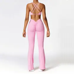 Yoga Set 2 pezzi Set da palestra abbigliamento da allenamento per donna Leggings a vita alta senza cuciture reggiseno sportivo tuta abbigliamento femminile tuta da donna