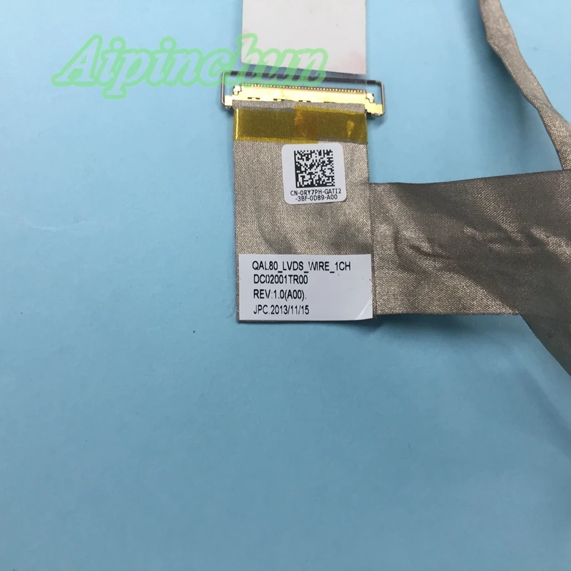 Kabel 1CH Kawat QAL80 LVDS Baru untuk Layar Laptop Dell Latitude E6430 Kabel Flex LCD P/N:DC02001TR00 0RY7PH