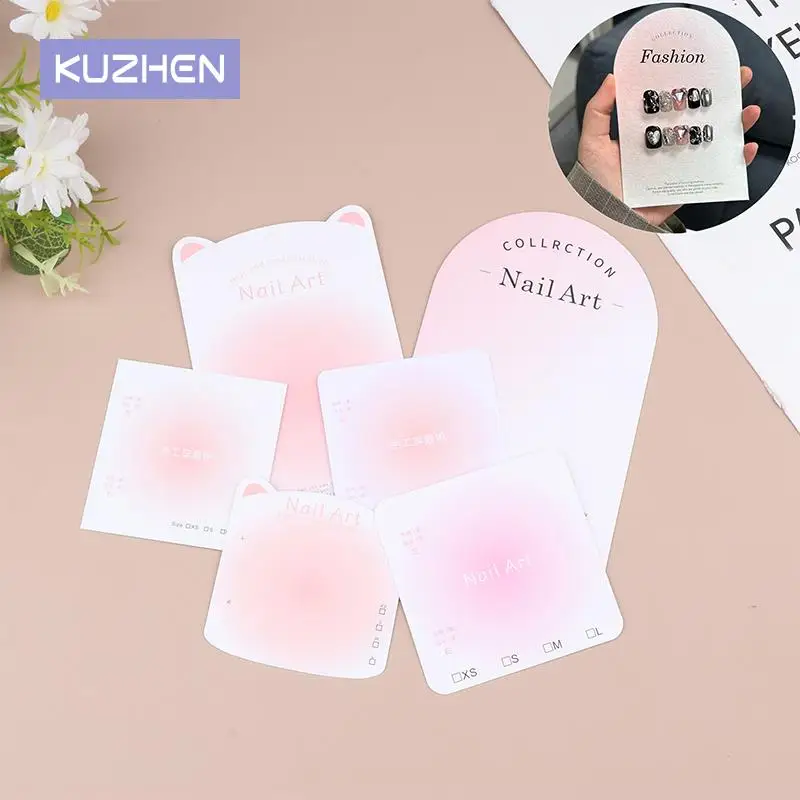 

10PCS Press On Nails Card Nail Display Small Business Nail Cardboard Ins Manicure Photo Props Card