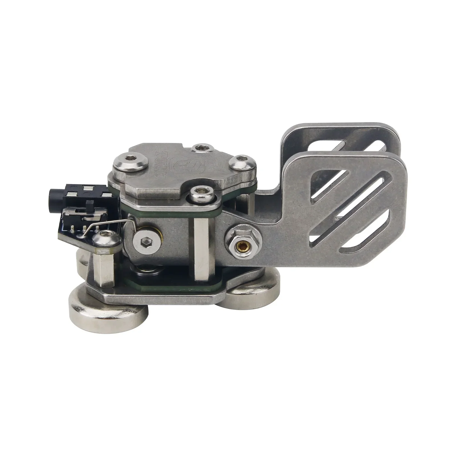 Stainless Steel CW Morse Key Portable Telegraph Key Paddle Key With Magnetic Base for Radio Users