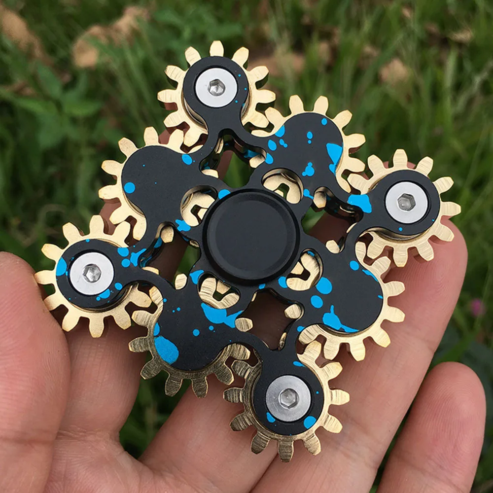 Fidget EDC Toy Nine tooth linkage finger tip gyroscope insane gear linkage hand spinner decompression toy EDC New Fun Products