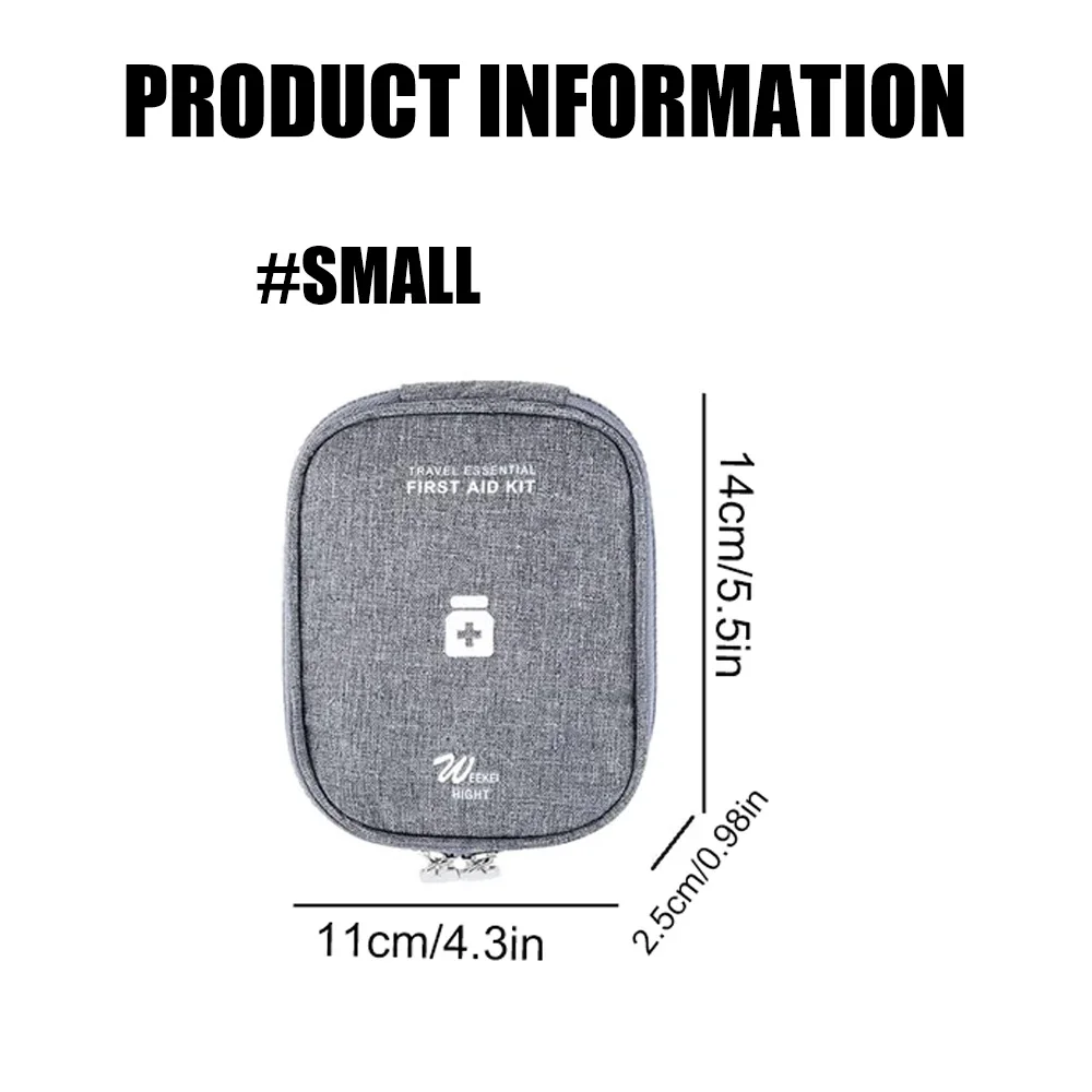 Mini Portable Medicine Storage Bag Camping Outdoor Travel First Aid Kit Medicine Bags Organizer Emergency Survival Bag Pill Case