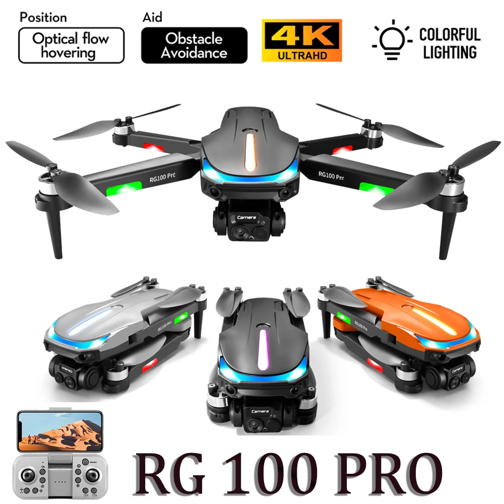 RG100 Pro Remote-Controlled Drone 4k High-Definition Dual Camera Intelligent Obstacle Avoidance ESC Brushless Folding Quadcopter