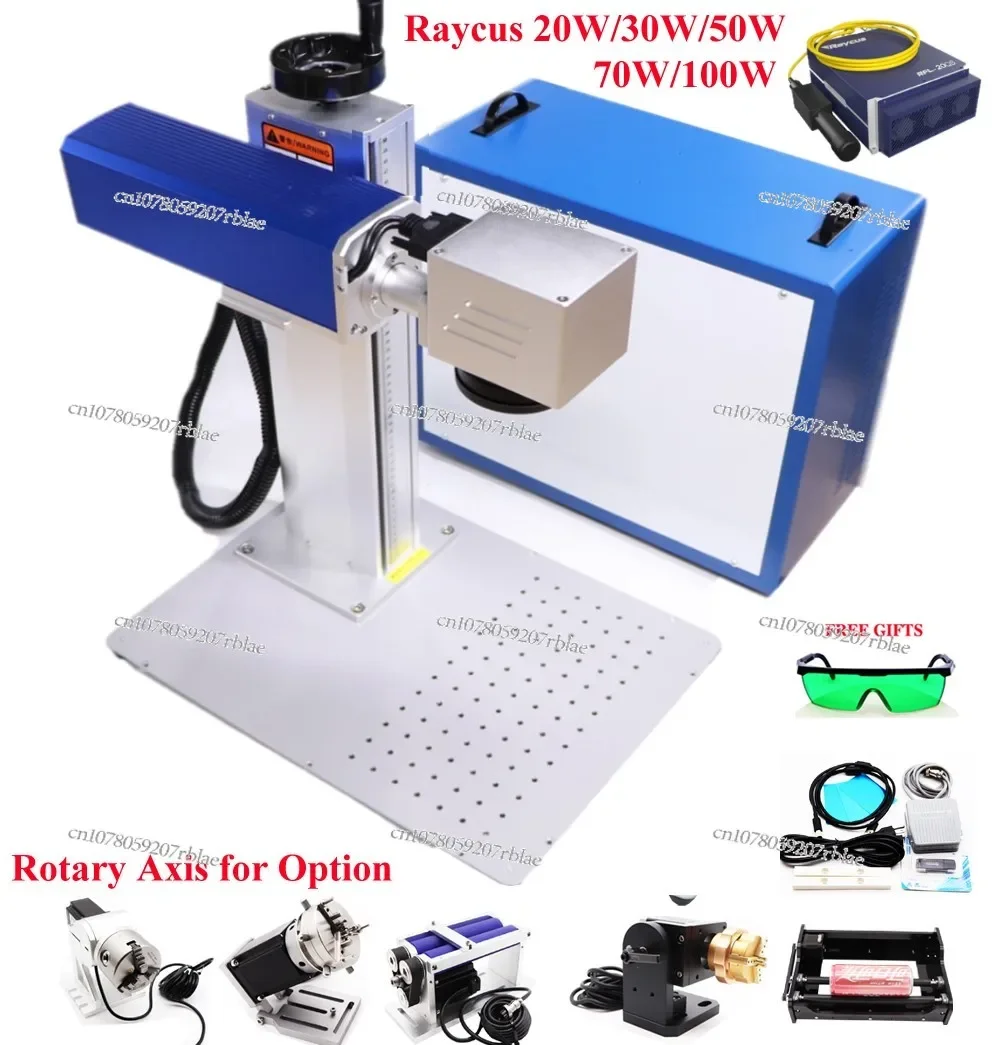 100W 70W Raycus Fiber Laser Engraving Marking Machine 50W 30W 20W Metal Steel Jewelry Gold for Business Card Cutting Engraver