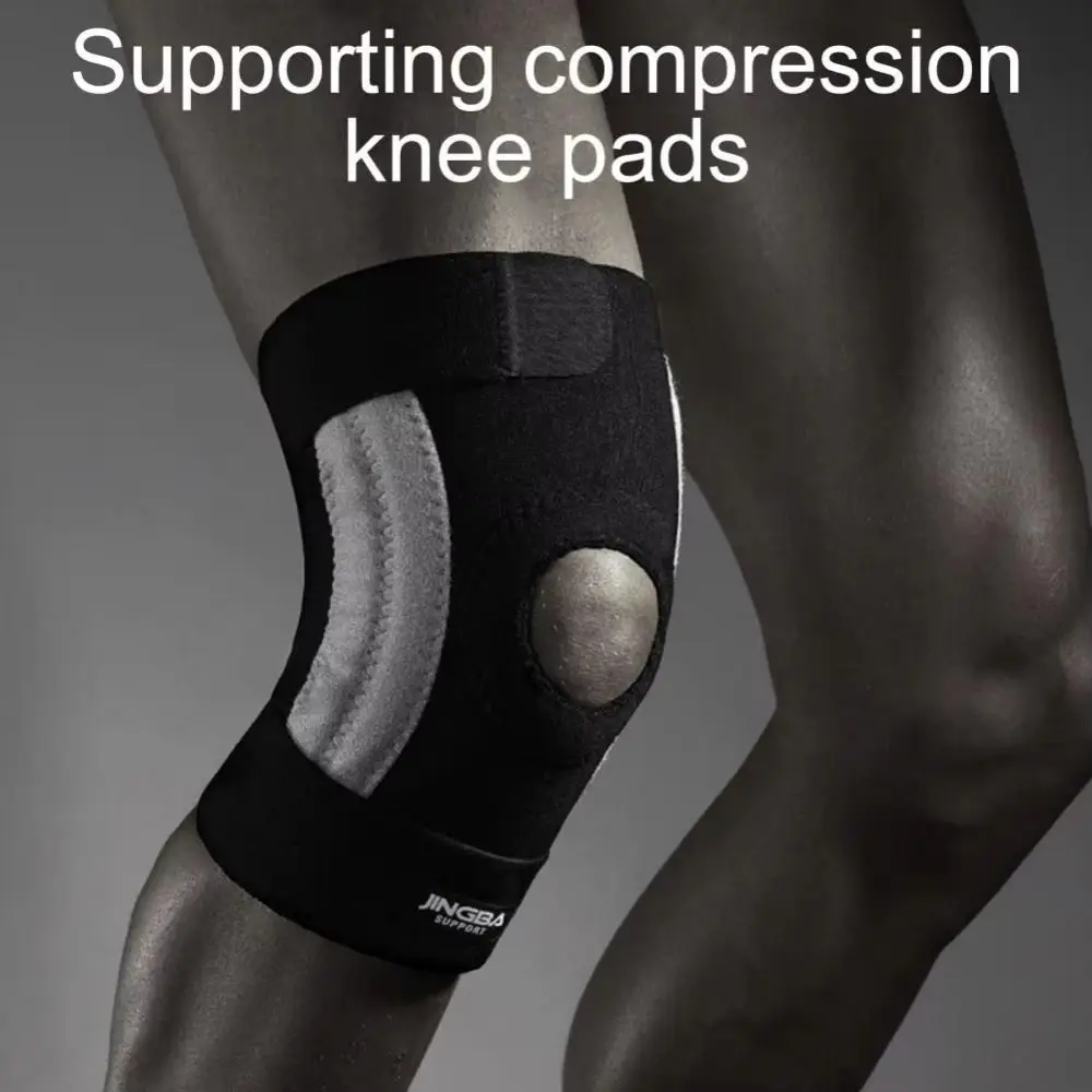 

Elastic Adjustable Knee Pads Anti-slip Side Spring Fitness Knee Protector Compression Soft Knee Stabilizers Outdoor Sports