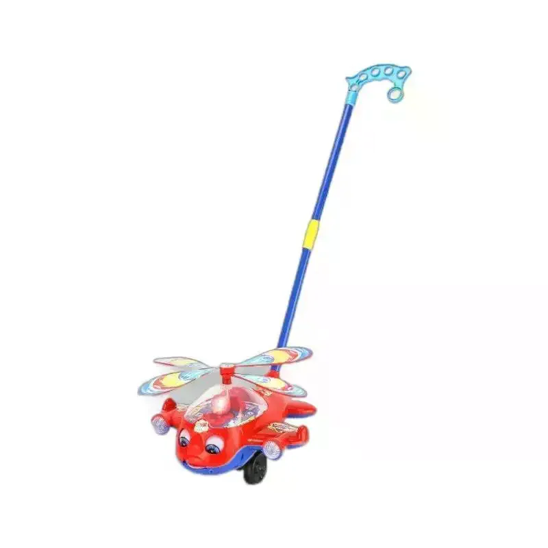 Airplane Baby Push Walker Toy Hand Push Learning Walking Toy With Rotating Propeller For Toddler Balance Training Indoor Play view 6