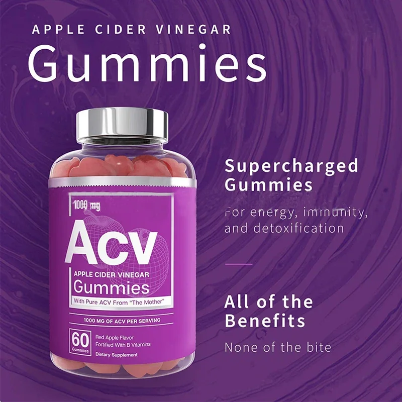 

1 bottle apple cider vinegar gummies to improve metabolism health skincare anti fatigue beauty plasticity metabolism