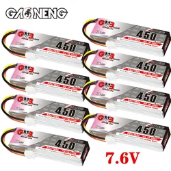 Max 160C GNB 2S 7.6V 450mAh bateria Lipo dla zdalnie sterowanym samochodowym zabawki wysokiej szybkości dron FPV części baterii 80C 7.6V